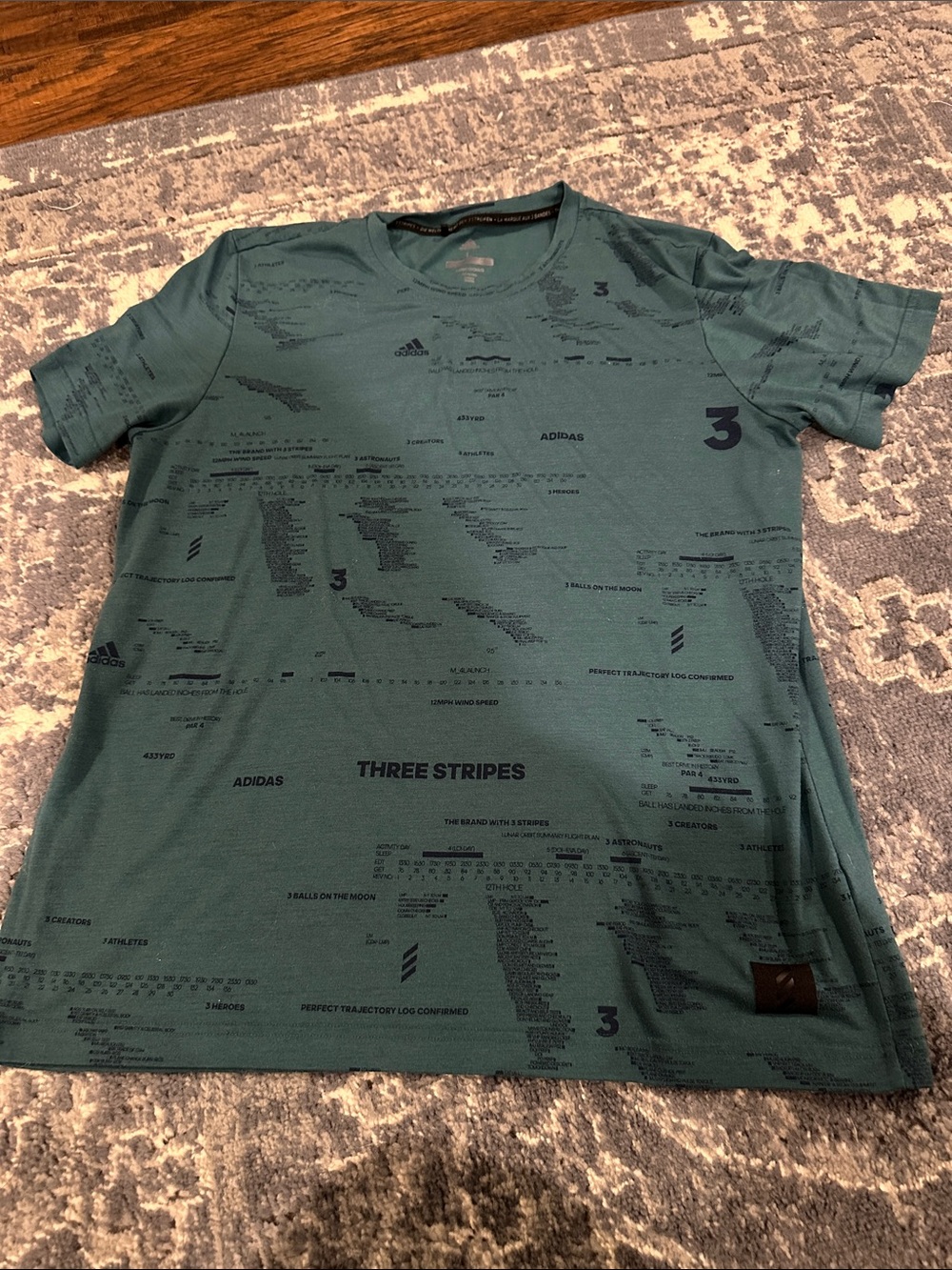 Adidas Teal Graphic Short-Sleeve Crew Tee